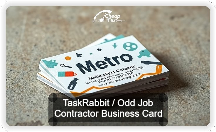 Taskrabbit Odd Job Contractor business card design sample