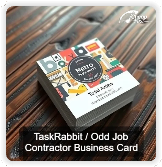 Taskrabbit Odd Job Contractor business card design sample