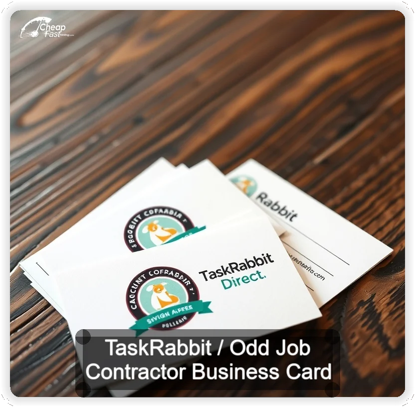 Taskrabbit Odd Job Contractor business card design sample