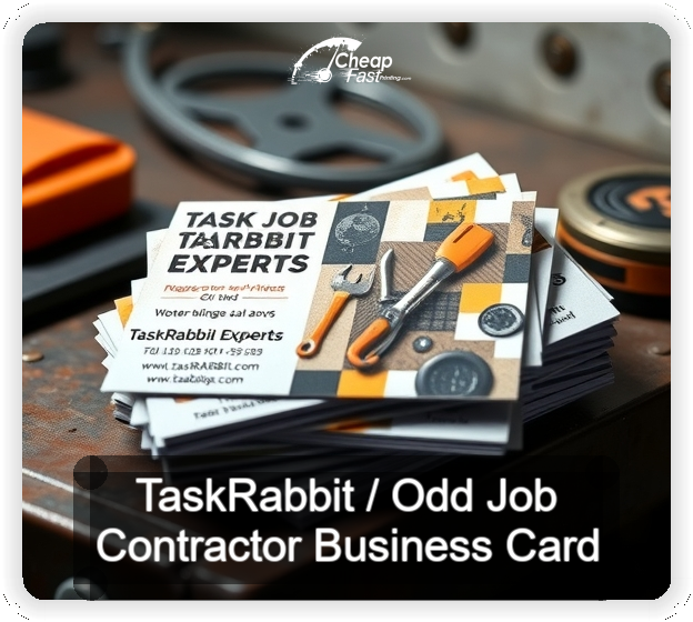 Taskrabbit Odd Job Contractor business card design sample