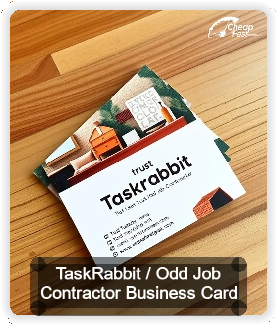 Taskrabbit Odd Job Contractor business card design sample