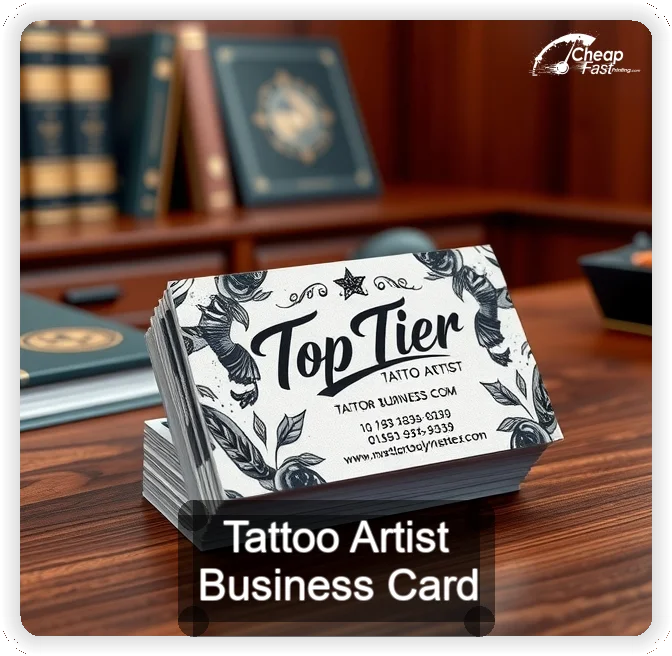 Tattoo Artist business card design sample
