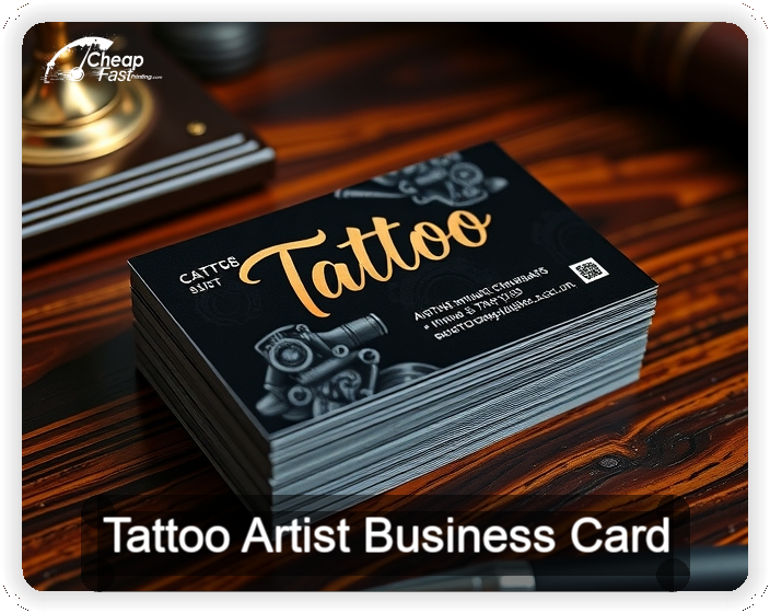 Tattoo Artist business card design sample