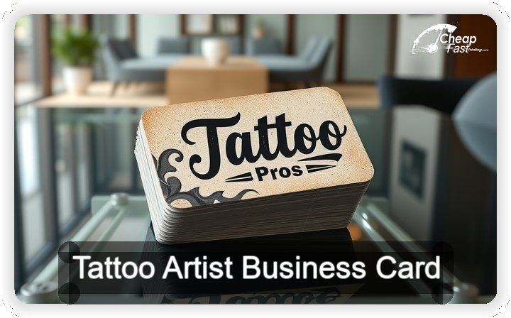 Tattoo Artist business card design sample