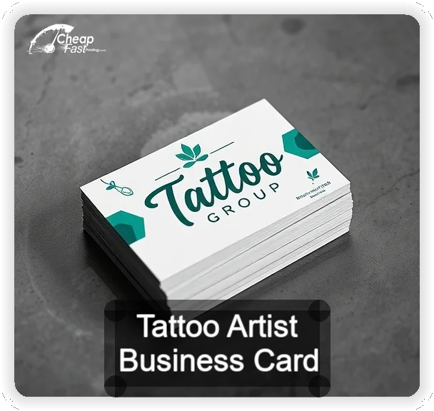 Tattoo Artist business card design sample