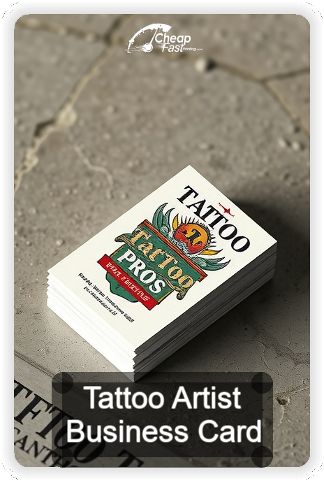 Tattoo Artist business card design sample