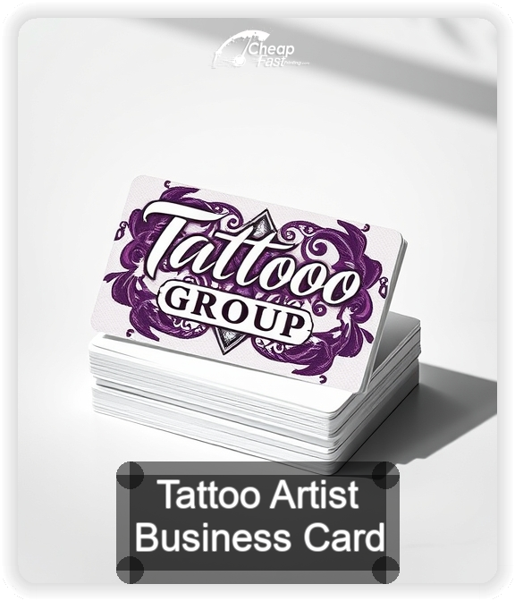 Tattoo Artist business card design sample