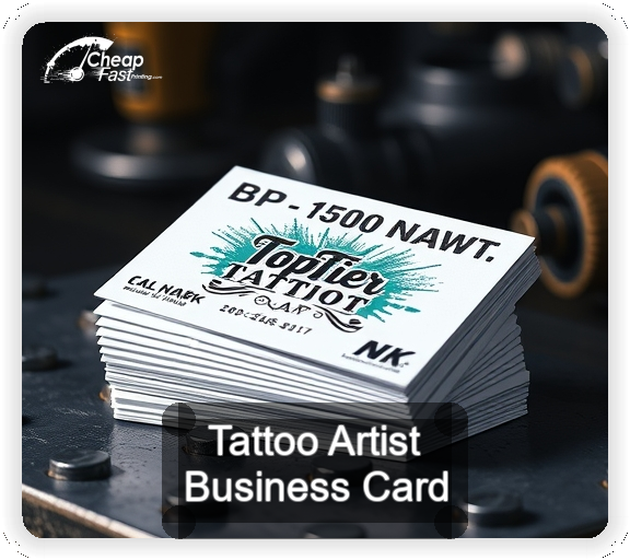 Tattoo Artist business card design sample