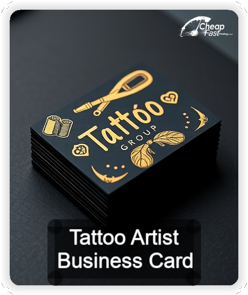 Tattoo Artist business card design sample