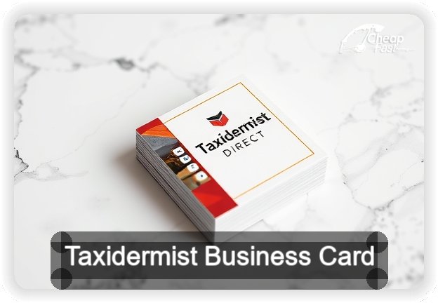 Taxidermist business card design sample