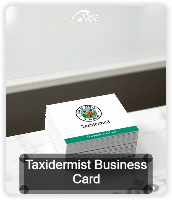 Taxidermist business card design sample