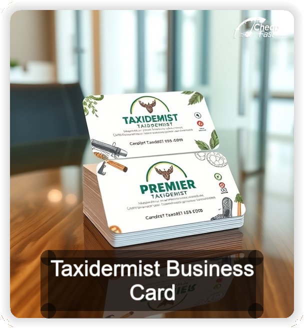 Taxidermist business card design sample