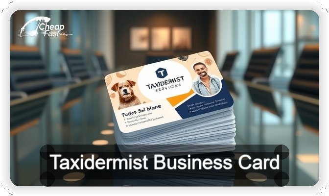 Taxidermist business card design sample