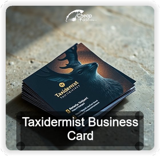 Taxidermist business card design sample