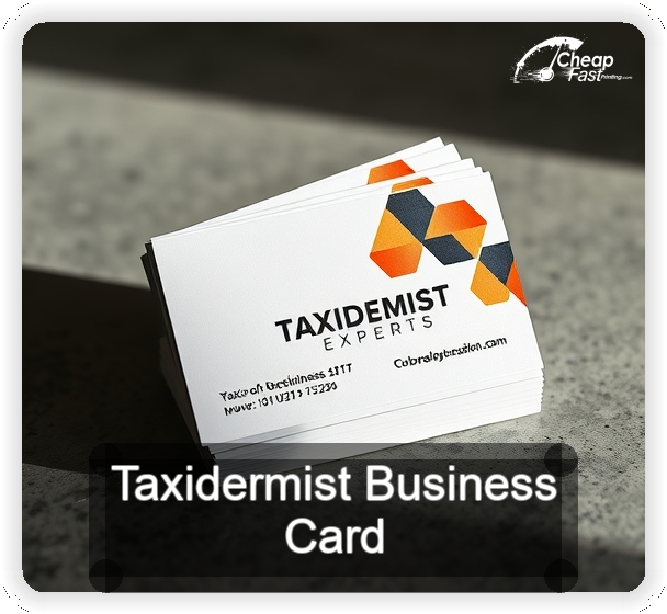 Taxidermist business card design sample