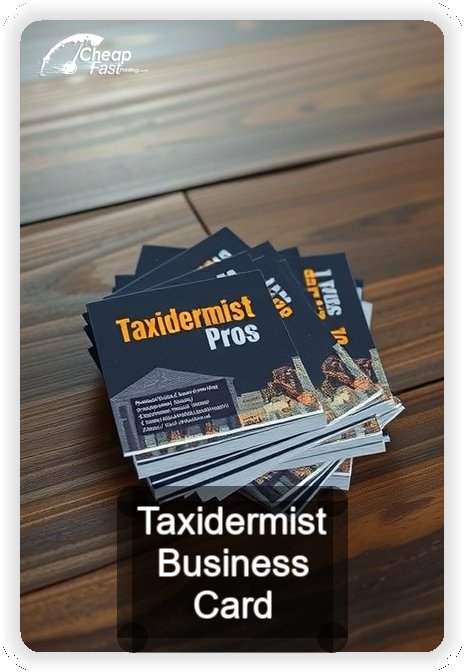 Taxidermist business card design sample