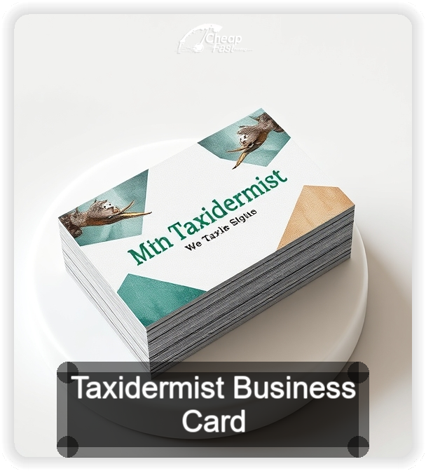 Taxidermist business card design sample