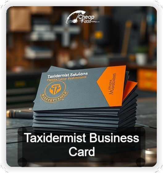 Taxidermist business card design sample