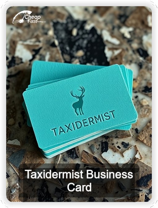 Taxidermist business card design sample