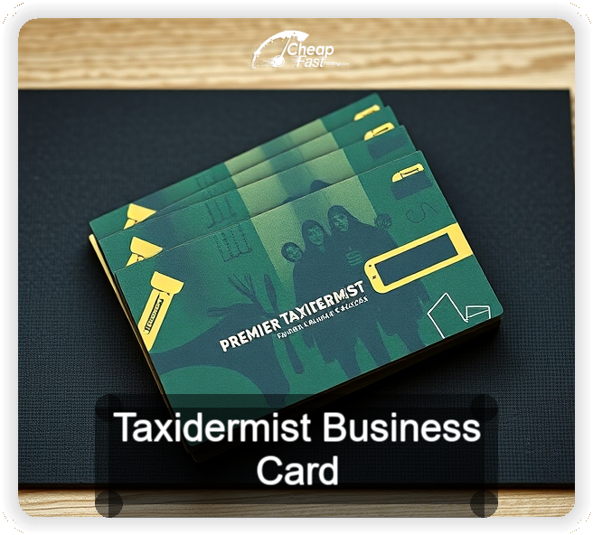 Taxidermist business card design sample