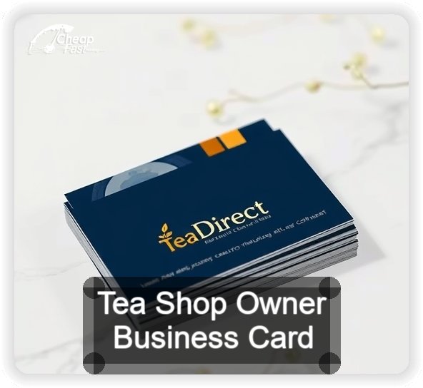 Tea Shop Owner business card design sample