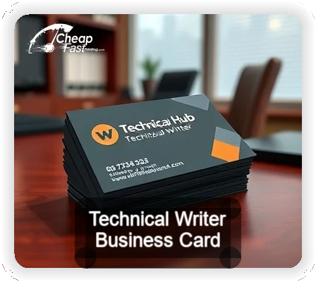 Technical Writer business card design sample