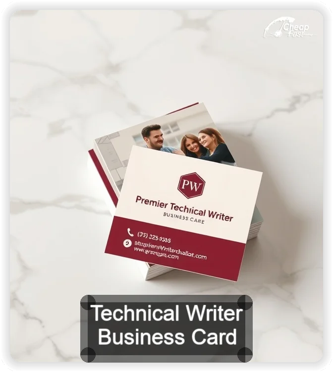 Technical Writer business card design sample