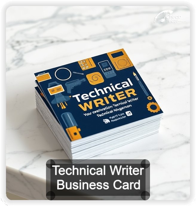 Technical Writer business card design sample