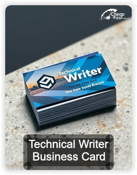 Technical Writer business card design sample