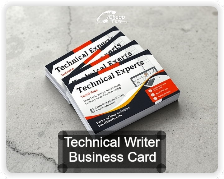 Technical Writer business card design sample