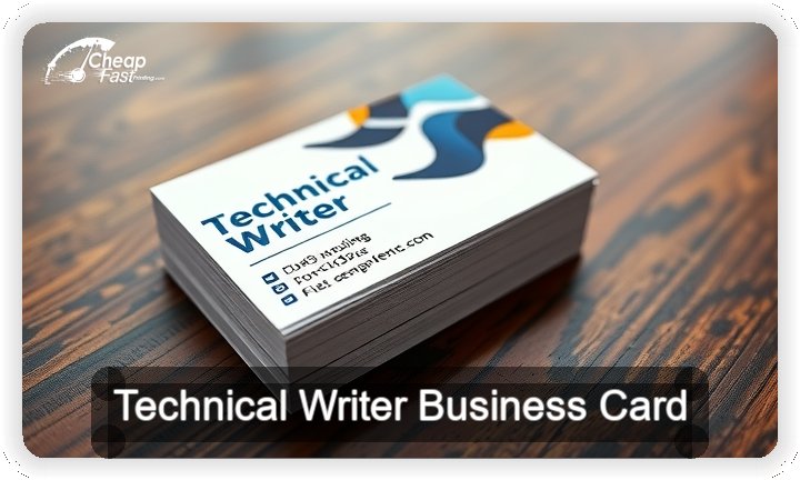 Technical Writer business card design sample