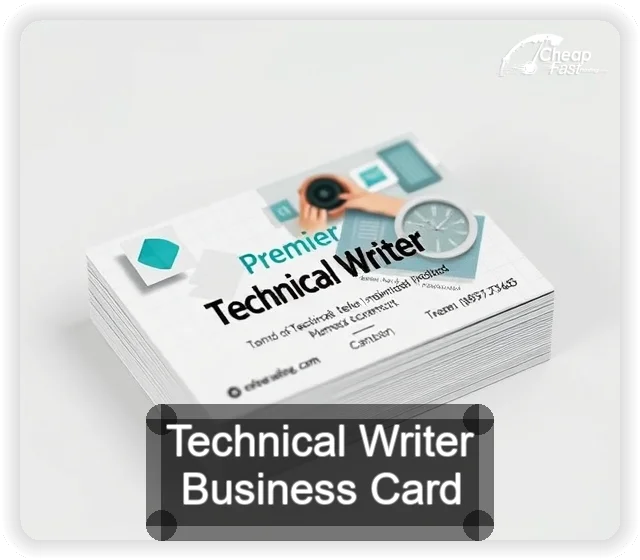 Technical Writer business card design sample