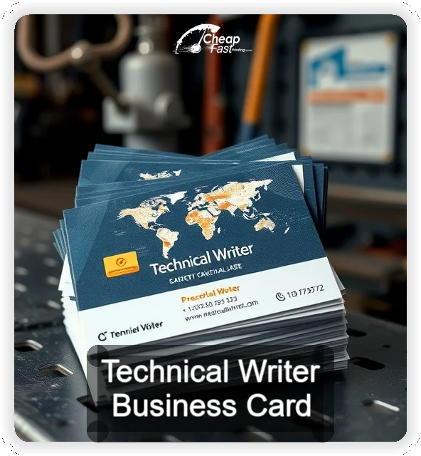 Technical Writer business card design sample