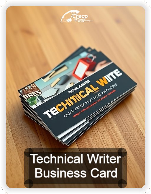 Technical Writer business card design sample