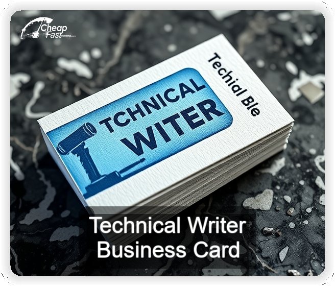 Technical Writer business card design sample