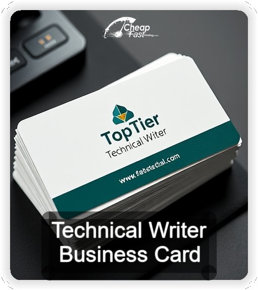 Technical Writer business card design sample