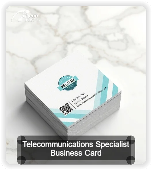 Telecommunications Specialist business card design sample
