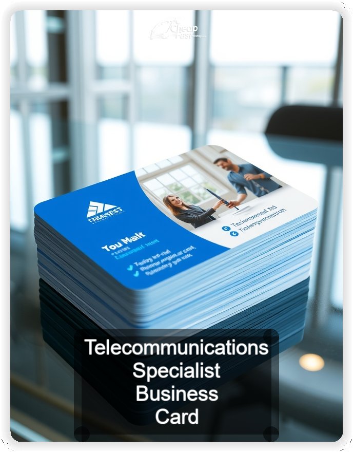 Telecommunications Specialist business card design sample