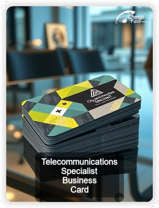 Telecommunications Specialist business card design sample
