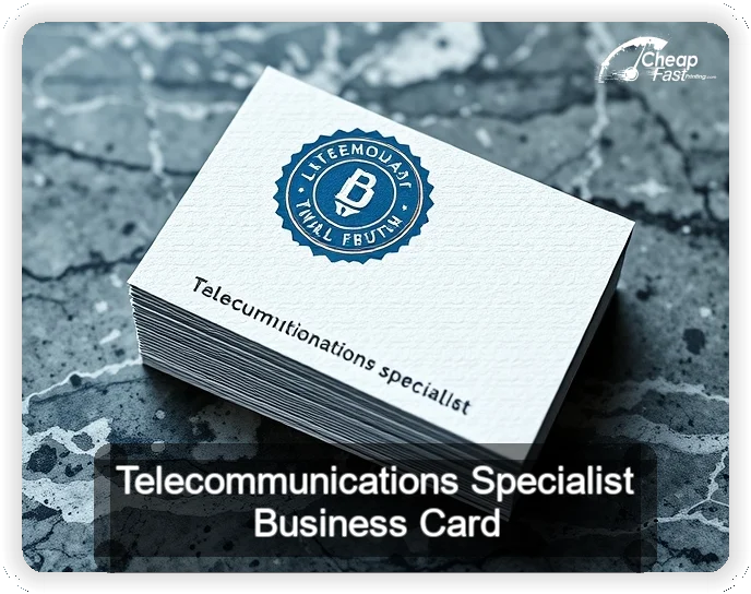 Telecommunications Specialist business card design sample