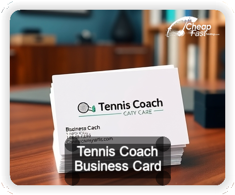 Tennis Coach business card design sample