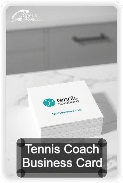 Tennis Coach business card design sample