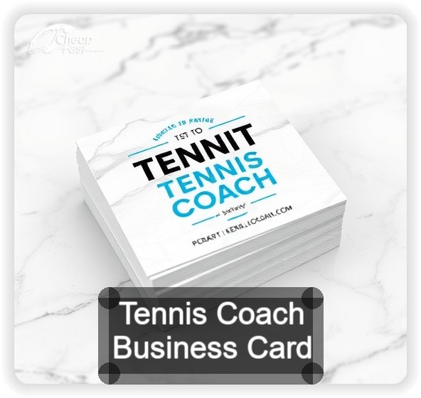Tennis Coach business card design sample