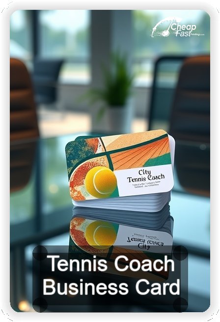 Tennis Coach business card design sample