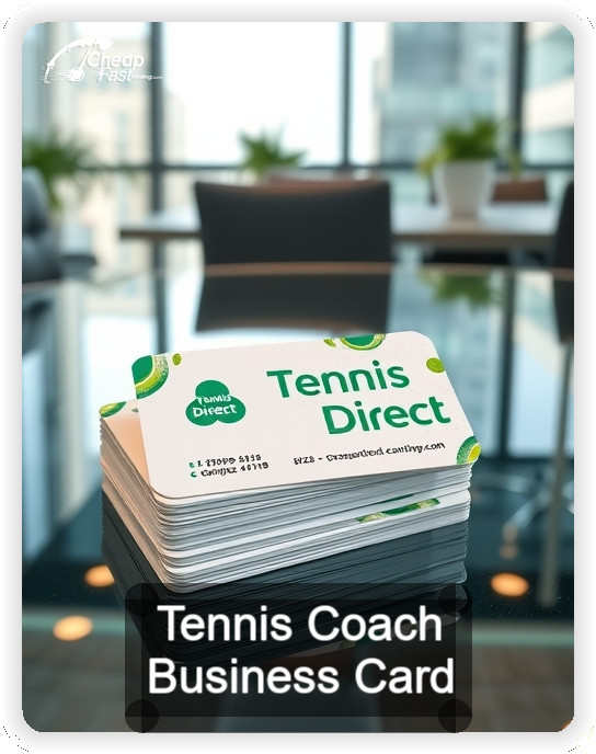Tennis Coach business card design sample
