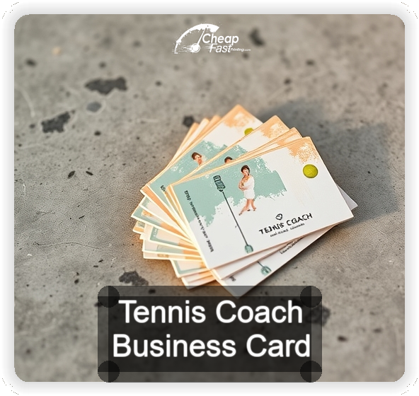 Tennis Coach business card design sample