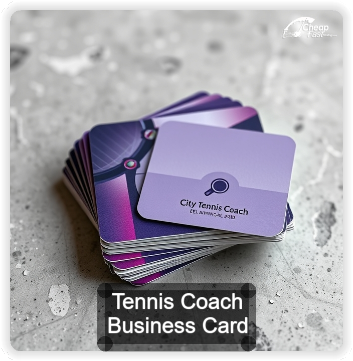 Tennis Coach business card design sample