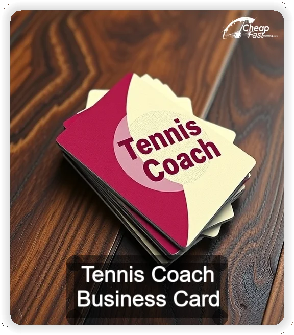 Tennis Coach business card design sample