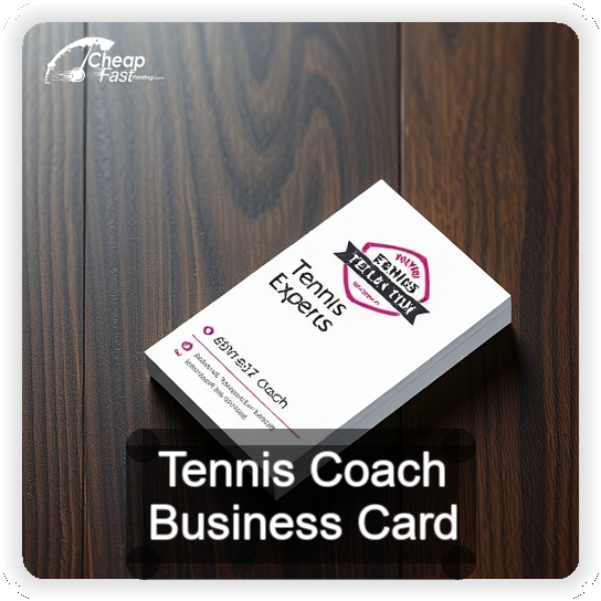 Tennis Coach business card design sample