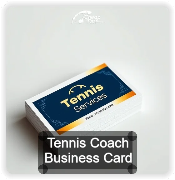 Tennis Coach business card design sample